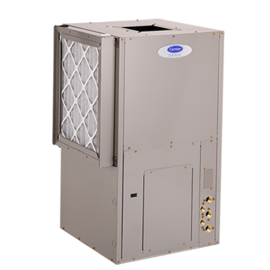 Geothermal heat pump unit, showcasing efficient design for HVAC installation in Riverside, CA, emphasizing energy savings and reliable performance.