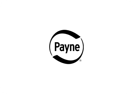 Black and white Payne logo