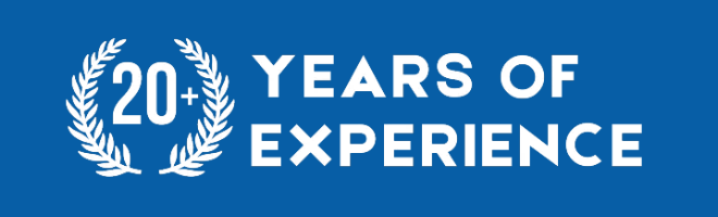 Over 20 years expertise badge