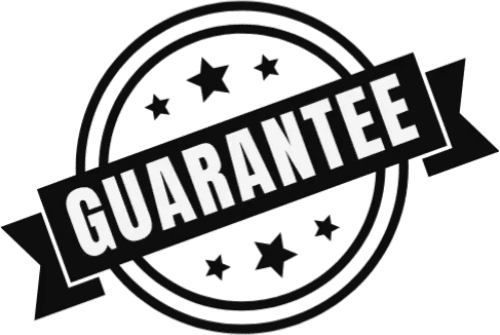 Guarantee text on circular badge