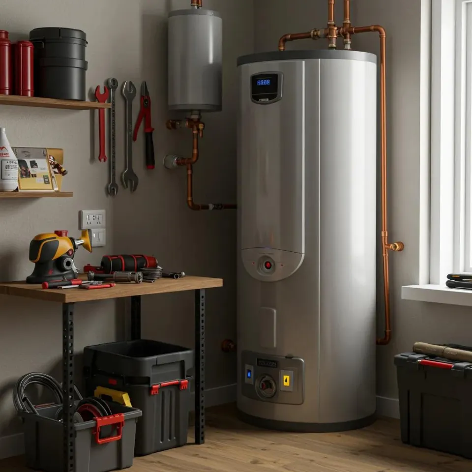 Workshop tools with water heater