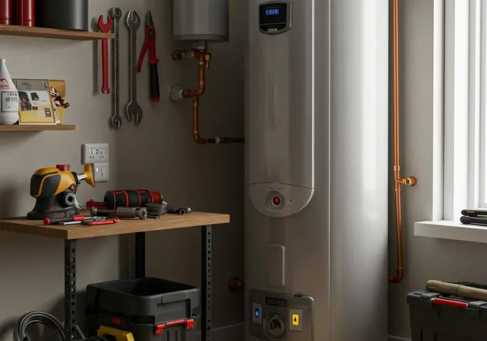 Workshop tools with water heater